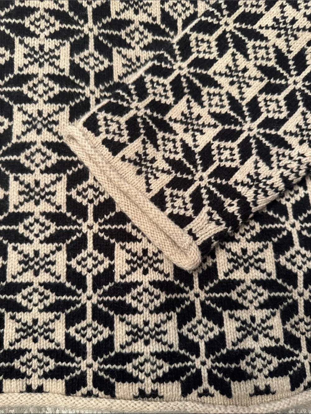 J. Crew Rollneck sweater in snowflake jacquard lambswool